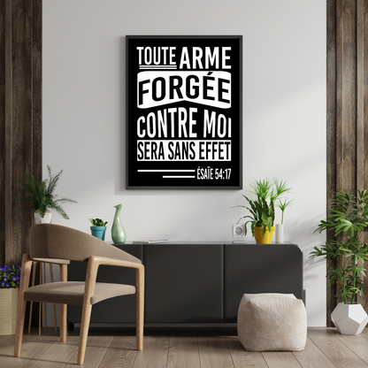 Poster Encadré  "Ésaïe 54:17"