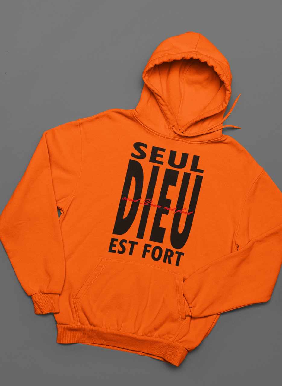 sweat à capuche seul dieu est fort