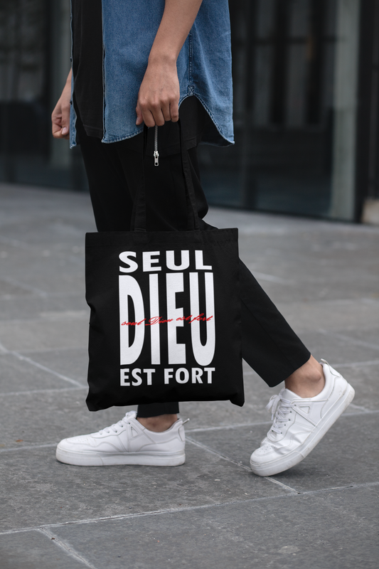 SEUL DIEU EST FORT SAC(Blanc Noir Beige)