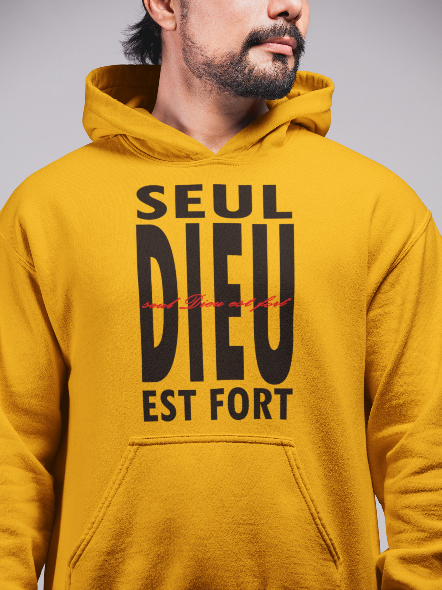 sweat à capuche seul dieu est fort