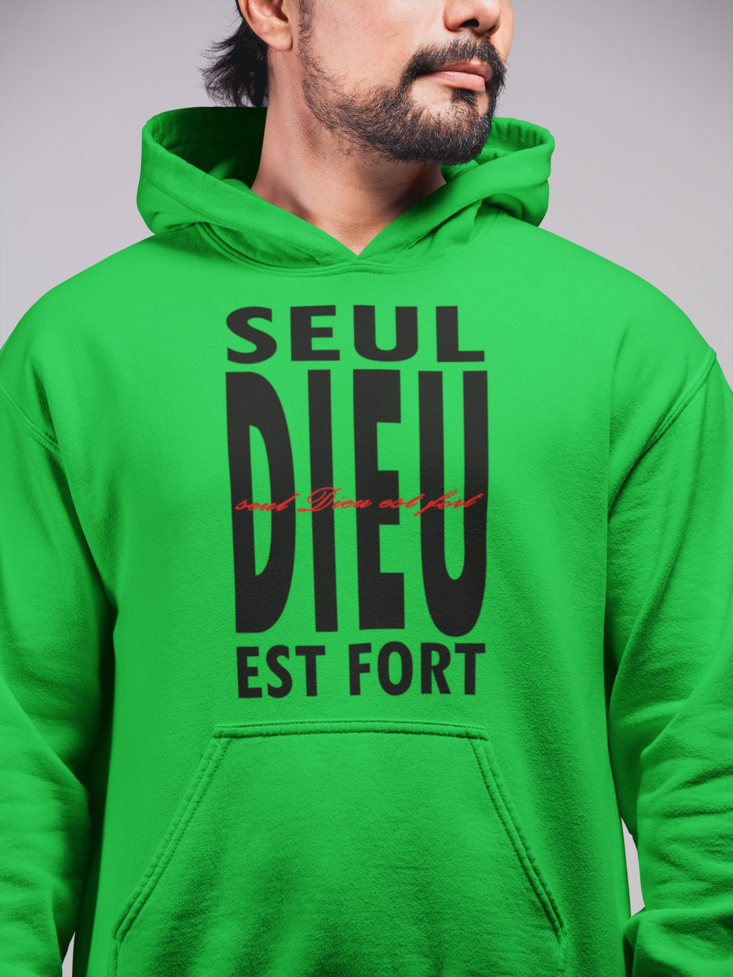 sweat à capuche seul dieu est fort