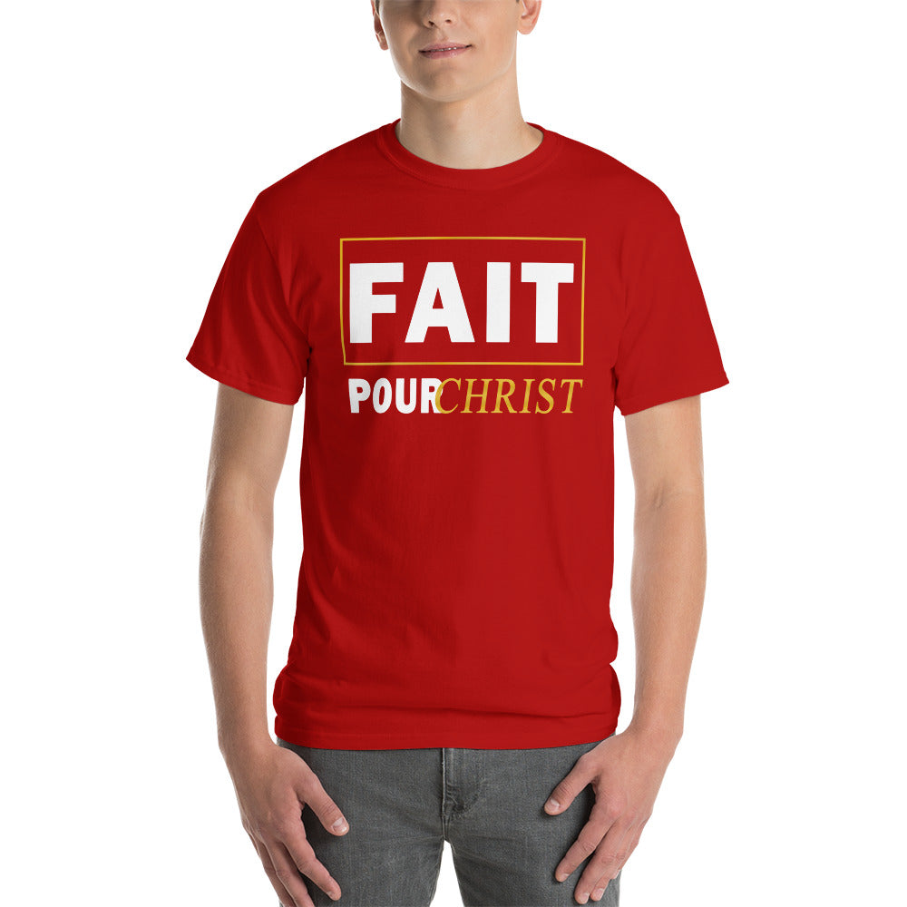 "fait pour christ" t-shirt (noir et rouge)