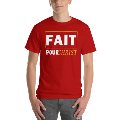 "FAIT POUR CHRIST" T-shirt (Noir et Rouge)