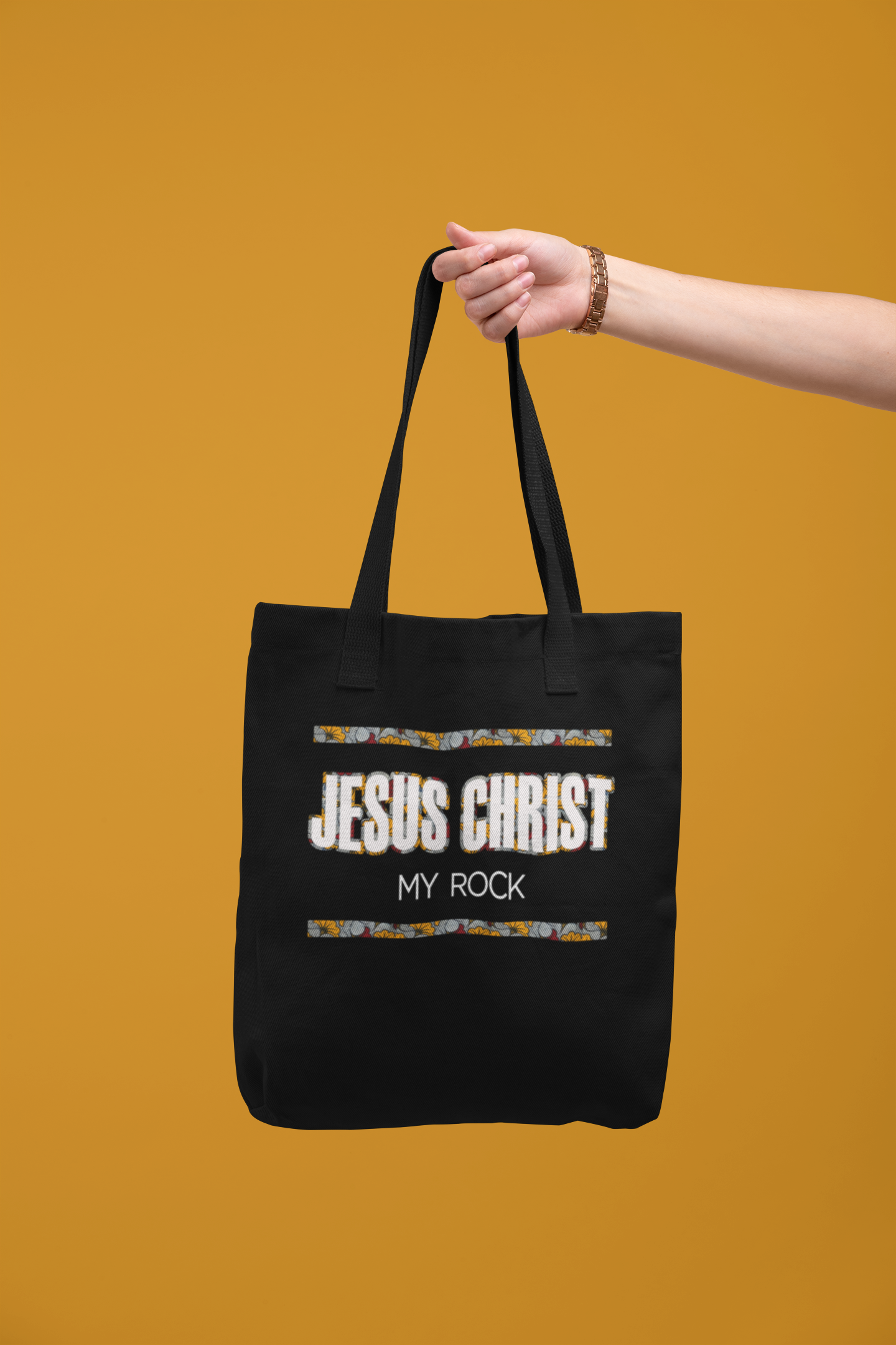 jesus ​​christ my rock (black bag)