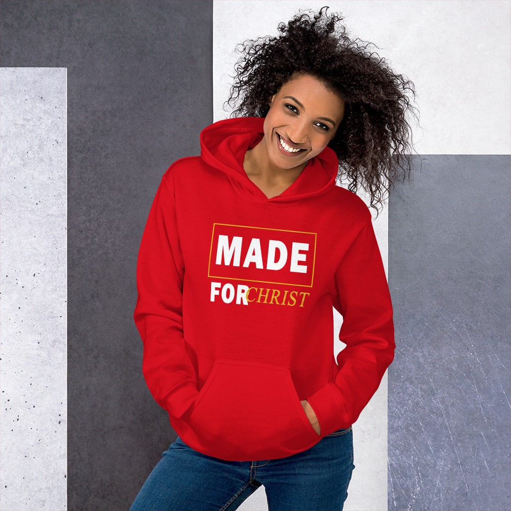 "made for christ" hoodie unisex(red and black)